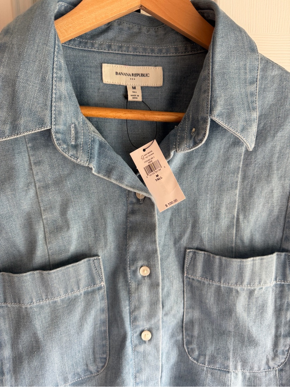 NWT Banana Republic Utility Mini Shirtdress
Light Wash Sleeves Size: M - Picture 6 of 11